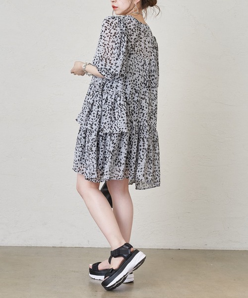 アニマルランダムティアードチュニック（チュニック）｜Chico（チコ