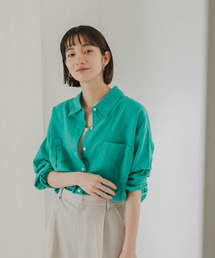 KBF | リネンMIXビッグポケットコンパクトシャツ(シャツ/ブラウス)