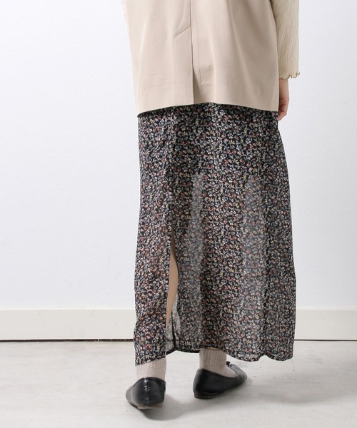 Crisp（クリスプ）の「フラワーシフォンペンシルスカート（スカート・レディース・ブラック/ブルー/アイボリー・FREE）」の22枚目の写真