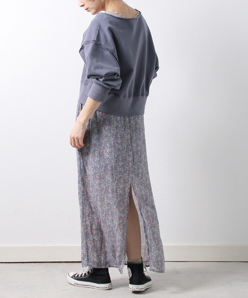 Crisp（クリスプ）の「フラワーシフォンペンシルスカート（スカート・レディース・ブラック/ブルー/アイボリー・FREE）」の16枚目の写真