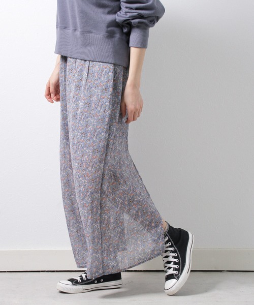 Crisp（クリスプ）の「フラワーシフォンペンシルスカート（スカート・レディース・ブラック/ブルー/アイボリー・FREE）」の15枚目の写真