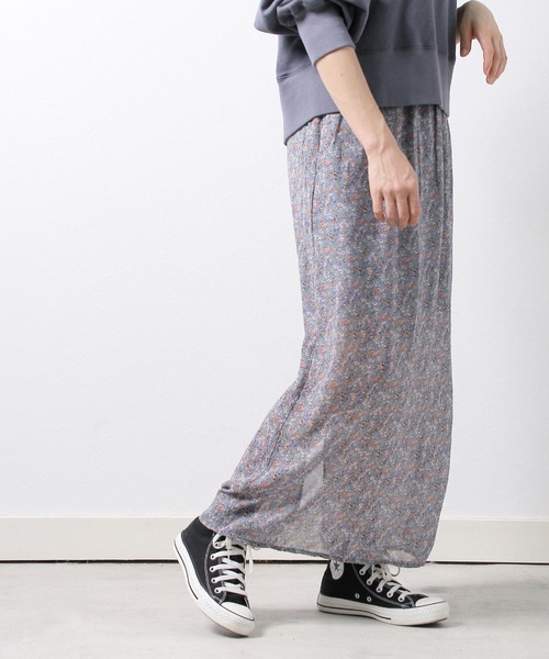 Crisp（クリスプ）の「フラワーシフォンペンシルスカート（スカート・レディース・ブラック/ブルー/アイボリー・FREE）」の13枚目の写真