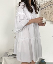 ボリュームスリーブワンピース