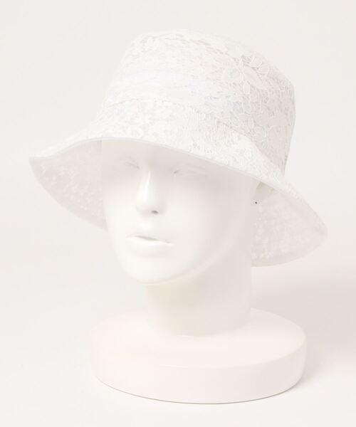 LIPSTAR（リップスター）の「【WEB別注】≪Casselini／キャセリーニ≫レースバケットハット（ハット・レディース・オフホワイト/グリーン・FREE）」の7枚目の写真