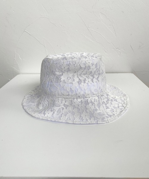 LIPSTAR（リップスター）の「【WEB別注】≪Casselini／キャセリーニ≫レースバケットハット（ハット・レディース・オフホワイト/グリーン・FREE）」の10枚目の写真