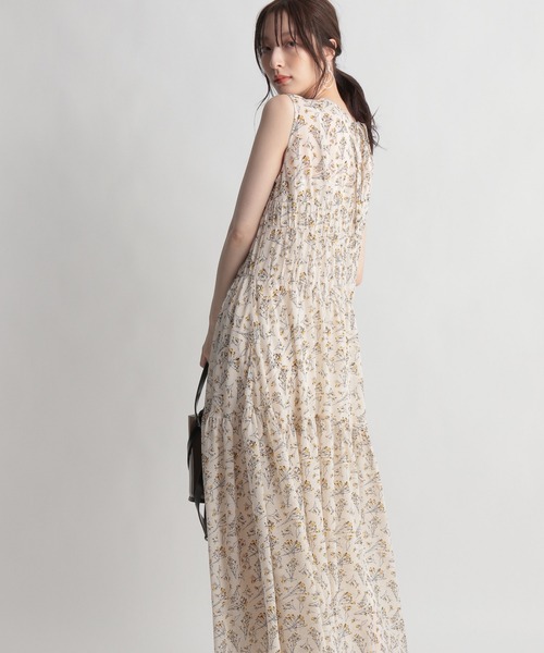 Andemiu（アンデミュウ）の「フラワーパターンワンピース951771（ワンピース・レディース・オフホワイト/ブラック・FREE）」の8枚目の写真