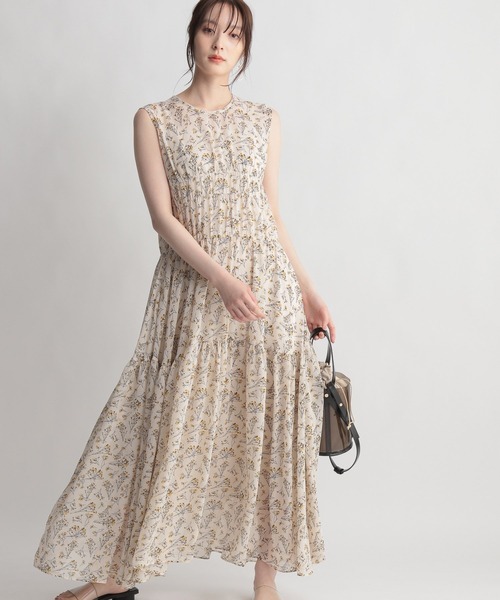 Andemiu（アンデミュウ）の「フラワーパターンワンピース951771（ワンピース・レディース・オフホワイト/ブラック・FREE）」の9枚目の写真