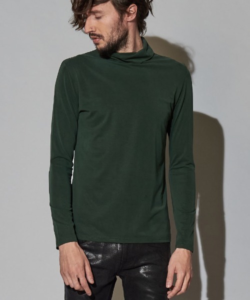NO ID.(ノーアイディ)の「mlt3461-タートルネックロンT(Tシャツ/カットソー・メンズ・グリーン/オレンジ/グレー/ブラック・1/2)」の12枚目の写真