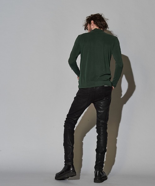 NO ID.(ノーアイディ)の「mlt3461-タートルネックロンT(Tシャツ/カットソー・メンズ・グリーン/オレンジ/グレー/ブラック・1/2)」の16枚目の写真