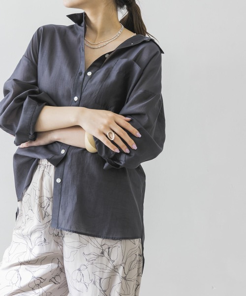 「URBAN RESEARCH」 半袖シャツ FREE チャコールグレー レディース URBAN RESEARCH 「URBAN RESEARCH」 半袖Tシャツ FREE