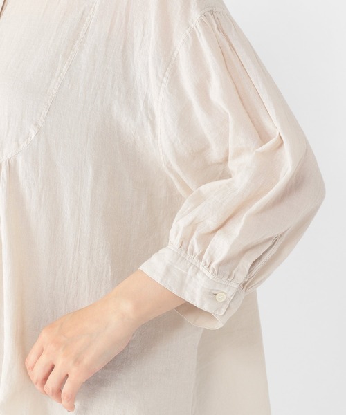 studio CLIP(スタディオクリップ)の「製品染め胸切り替えブラウス(シャツ/ブラウス・レディース・グレー/グリーン/ブルー/イエロー・FREE)」の13枚目の写真