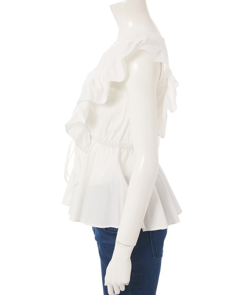 fifth（フィフス）の「ショルダーフリルペプラムブラウス（シャツ/ブラウス・レディース・ホワイト/ブラック/キャメル・MEDIUM）」の10枚目の写真