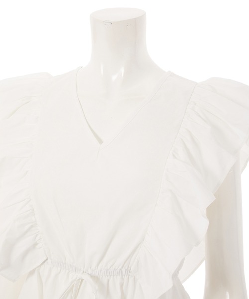 fifth（フィフス）の「ショルダーフリルペプラムブラウス（シャツ/ブラウス・レディース・ホワイト/ブラック/キャメル・MEDIUM）」の13枚目の写真