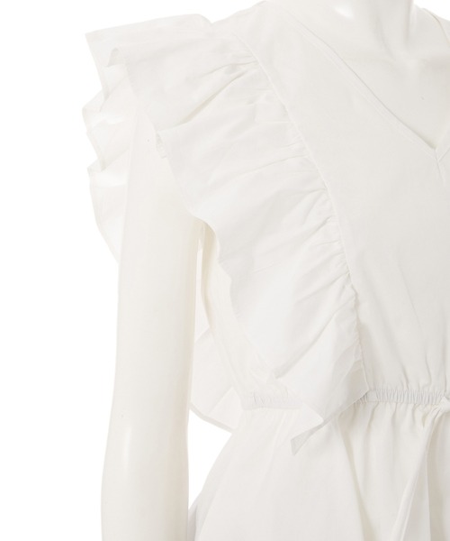 fifth（フィフス）の「ショルダーフリルペプラムブラウス（シャツ/ブラウス・レディース・ホワイト/ブラック/キャメル・MEDIUM）」の7枚目の写真