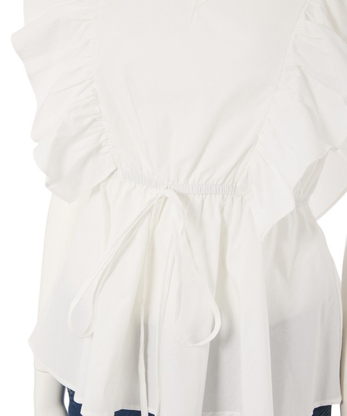 fifth（フィフス）の「ショルダーフリルペプラムブラウス（シャツ/ブラウス・レディース・ホワイト/ブラック/キャメル・MEDIUM）」の8枚目の写真