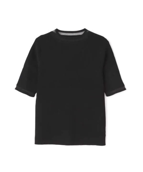 N.(N. Natural Beauty Basic)(エヌエヌナチュラルビューティーベーシック)の「【追加生産】◆シアーライン五分袖ニット(ニット/セーター・レディース・ホワイト/ブラック/ブルー・MEDIUM)」の15枚目の写真