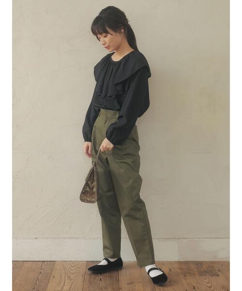 Green　Parks（グリーンパークス）の「【WEB限定サイズあり】ストラップカンフーシューズ＊（パンプス・レディース・ブラック・S/M/L/XL/XS）」の8枚目の写真