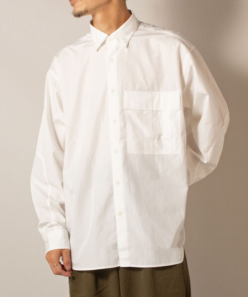 GLOSTER（グロスター）の「【GLOSTER/グロスター】M65ポケットシャツ（シャツ/ブラウス・メンズ・ベージュ/ネイビー/オフホワイト・MEDIUM/LARGE）」の13枚目の写真