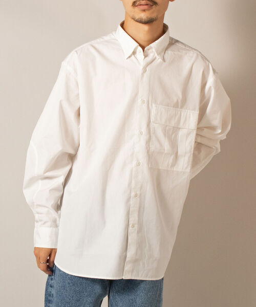 GLOSTER（グロスター）の「【GLOSTER/グロスター】M65ポケットシャツ（シャツ/ブラウス・メンズ・ベージュ/ネイビー/オフホワイト・MEDIUM/LARGE）」の7枚目の写真