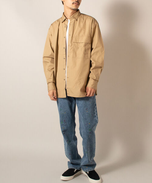 GLOSTER（グロスター）の「【GLOSTER/グロスター】M65ポケットシャツ（シャツ/ブラウス・メンズ・ベージュ/ネイビー/オフホワイト・MEDIUM/LARGE）」の8枚目の写真