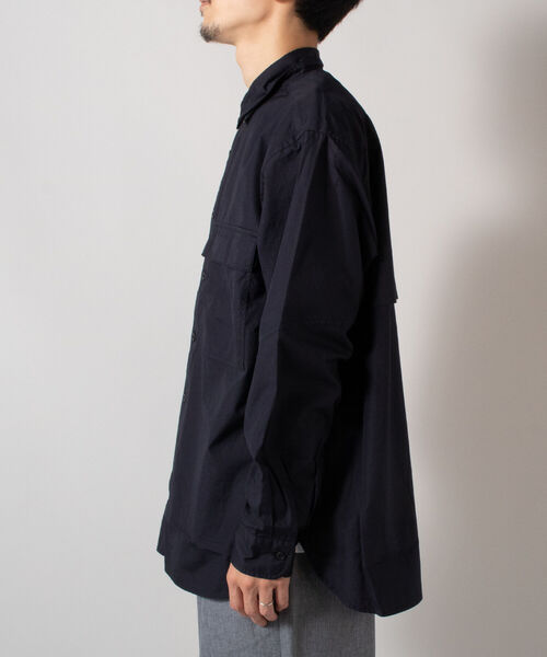 GLOSTER（グロスター）の「【GLOSTER/グロスター】M65ポケットシャツ（シャツ/ブラウス・メンズ・ベージュ/ネイビー/オフホワイト・MEDIUM/LARGE）」の18枚目の写真