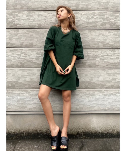 EGOIST（エゴイスト）の「EGOIST刺繍TシャツⅡ（Tシャツ/カットソー・レディース・ブラック/ベージュ/グリーン・FREE）」の16枚目の写真
