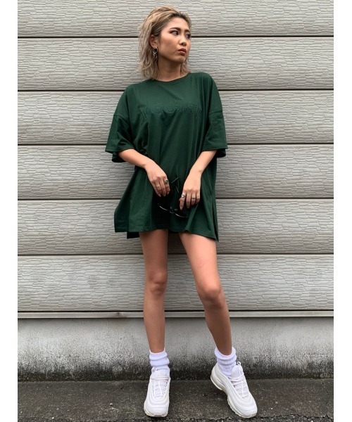 EGOIST（エゴイスト）の「EGOIST刺繍TシャツⅡ（Tシャツ/カットソー・レディース・ブラック/ベージュ/グリーン・FREE）」の9枚目の写真
