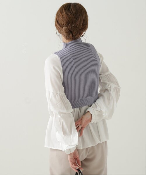 RAY CASSIN(レイカズン)の「ニットドッキングプルオーバー(ニット/セーター・レディース・ブラック/キャメル/ブルー・FREE)」の7枚目の写真