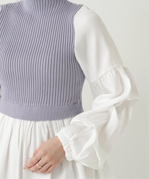 RAY CASSIN(レイカズン)の「ニットドッキングプルオーバー(ニット/セーター・レディース・ブラック/キャメル/ブルー・FREE)」の13枚目の写真