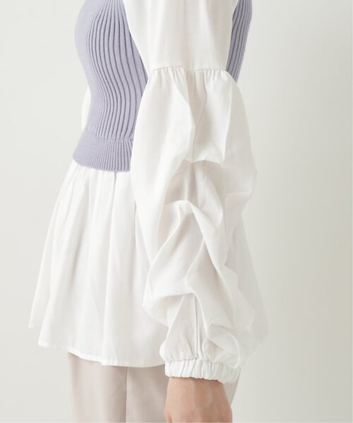 RAY CASSIN(レイカズン)の「ニットドッキングプルオーバー(ニット/セーター・レディース・ブラック/キャメル/ブルー・FREE)」の14枚目の写真