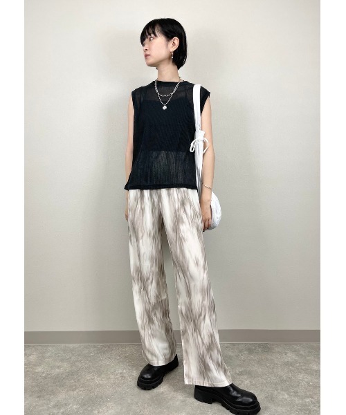 XU（エックスユー）の「【XU/エックスユー】mesh vest/メッシュ ベスト シースルー 透け感 レイヤード ベスト（ベスト・レディース・ホワイト/ブラック/スカイブルー・ONE SIZE）」の20枚目の写真