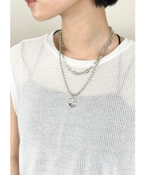 XU（エックスユー）の「【XU/エックスユー】mesh vest/メッシュ ベスト シースルー 透け感 レイヤード ベスト（ベスト・レディース・ホワイト/ブラック/スカイブルー・ONE SIZE）」の13枚目の写真