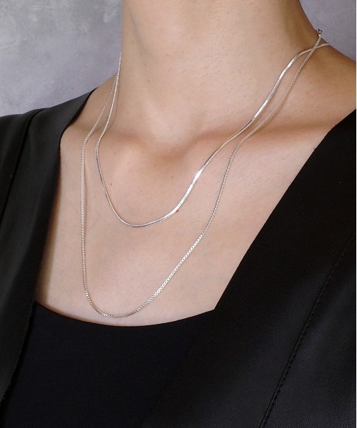 SIGNAL(シグナル)の「【SIGNAL/シグナル】Snake Chain Necklace / スネークチェーンネックレス(ネックレス・レディース・シルバー/ゴールド・41cm)」の5枚目の写真