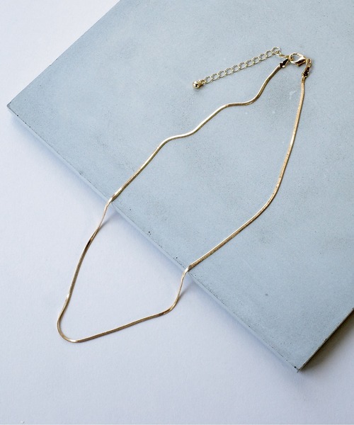 SIGNAL(シグナル)の「【SIGNAL/シグナル】Snake Chain Necklace / スネークチェーンネックレス(ネックレス・レディース・シルバー/ゴールド・41cm)」の10枚目の写真