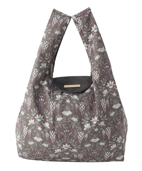 LAURA ASHLEY(ローラアシュレイ)の「パルテール柄 パッカブルマイバッグ(エコバッグ/サブバッグ・レディース・チャコール/ピンク系5・00)」の2枚目の写真