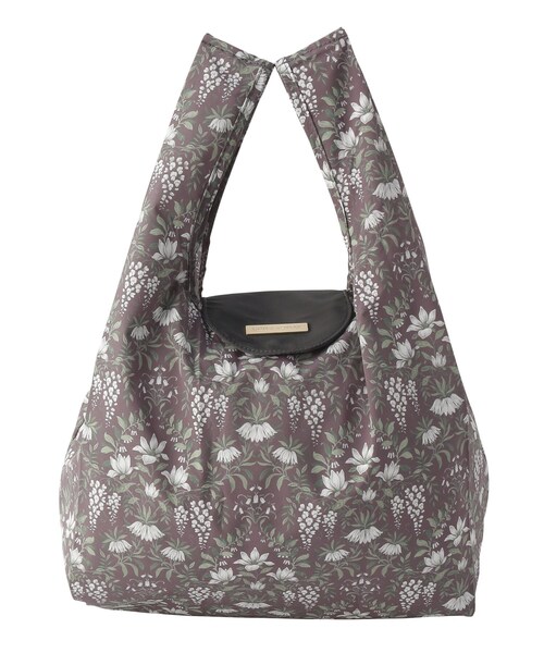LAURA ASHLEY(ローラアシュレイ)の「パルテール柄 パッカブルマイバッグ(エコバッグ/サブバッグ・レディース・チャコール/ピンク系5・00)」の12枚目の写真