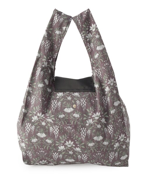 LAURA ASHLEY(ローラアシュレイ)の「パルテール柄 パッカブルマイバッグ(エコバッグ/サブバッグ・レディース・チャコール/ピンク系5・00)」の6枚目の写真