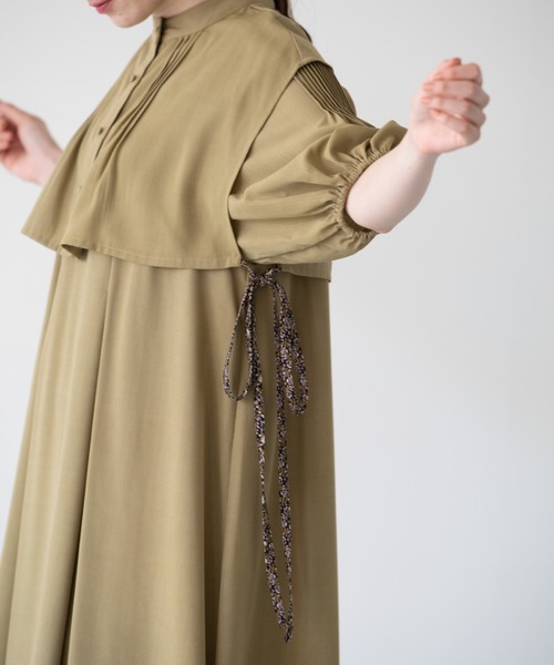idem(イデム)の「layered vest shirt onepiece/レイヤードベストシャツワンピース(ワンピース・レディース・オフホワイト/カーキ/ブルー・FREE)」の16枚目の写真