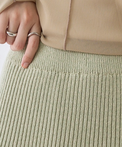 DISCOAT（ディスコート）の「リブニットマーメイドスカート（スカート・レディース・チャコールグレー/ミント・FREE）」の15枚目の写真