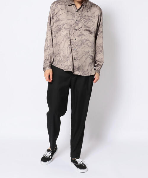 LUSOR（ルーソル）の「LUSOR（ルーソル）75サテン大理石シャツ（シャツ/ブラウス・メンズ・ホワイト/グレー・FREE）」の10枚目の写真