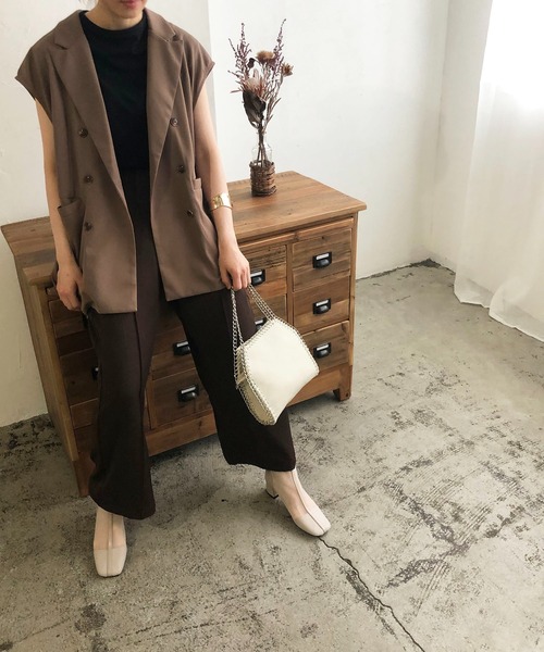 210nouve（トゥージュヌーブ）の「2WAYチェーンバッグ（ハンドバッグ・レディース・マスタード/ゼブラ/グリーン/ブラック/アイボリー/シルバー/ライトグレー・FREE）」の12枚目の写真