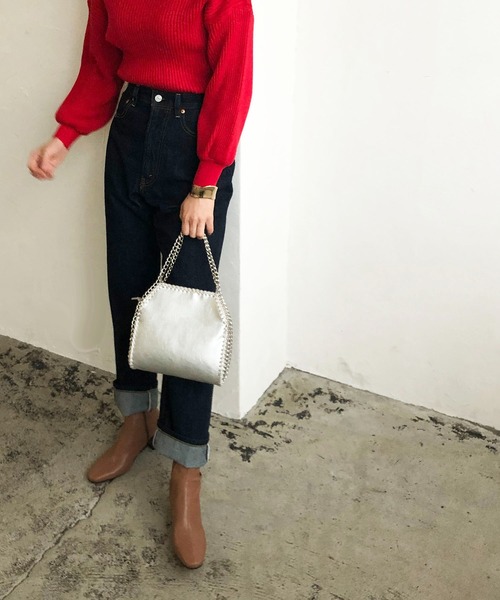 210nouve（トゥージュヌーブ）の「2WAYチェーンバッグ（ハンドバッグ・レディース・マスタード/ゼブラ/グリーン/ブラック/アイボリー/シルバー/ライトグレー・FREE）」の20枚目の写真