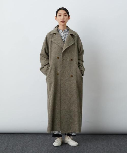 LOISIR（ロワズィール）の「ウールヘリンボーンビックカラーコート 