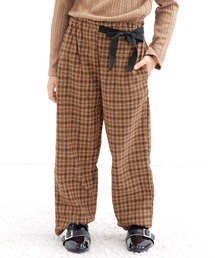 チェック柄パンツ