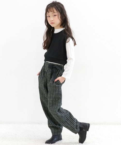 Bee des Bee(ビーデスビー)の「チェック柄パンツ(デニムパンツ・キッズ・ブラウン系その他/ブラック/ベージュ/テラコッタ・100cm/140cm/120cm/150cm/130cm/110cm)」の11枚目の写真