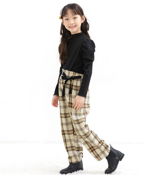 Bee des Bee(ビーデスビー)の「チェック柄パンツ(デニムパンツ・キッズ・ブラウン系その他/ブラック/ベージュ/テラコッタ・100cm/140cm/120cm/150cm/130cm/110cm)」の14枚目の写真