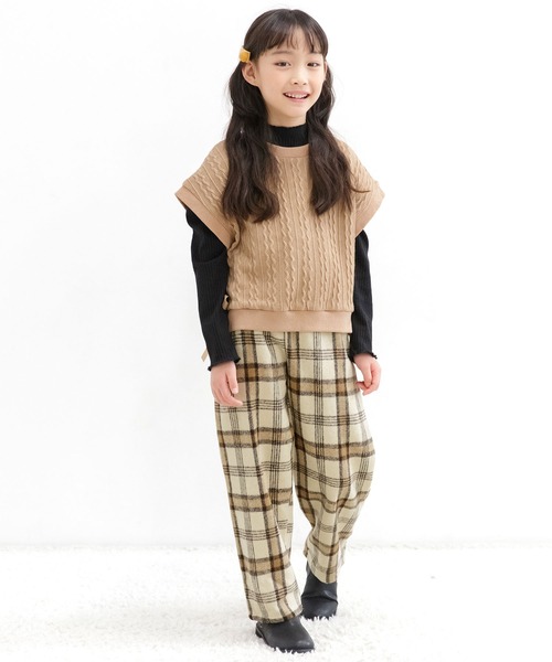 Bee des Bee(ビーデスビー)の「チェック柄パンツ(デニムパンツ・キッズ・ブラウン系その他/ブラック/ベージュ/テラコッタ・100cm/140cm/120cm/150cm/130cm/110cm)」の16枚目の写真