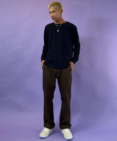 HANES（ヘインズ）の「HANES/ヘインズ 2枚組　無地ロンT H5440（Tシャツ/カットソー・メンズ・ホワイト×ブラック・S/M/L/XL）」の19枚目の写真