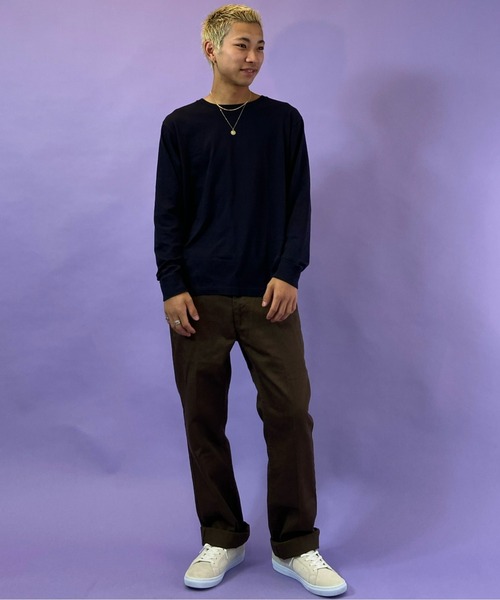 HANES（ヘインズ）の「HANES/ヘインズ 2枚組　無地ロンT H5440（Tシャツ/カットソー・メンズ・ホワイト×ブラック・S/M/L/XL）」の18枚目の写真