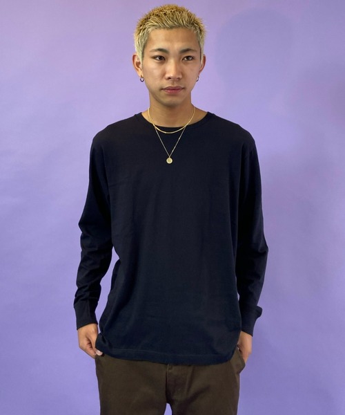 HANES（ヘインズ）の「HANES/ヘインズ 2枚組　無地ロンT H5440（Tシャツ/カットソー・メンズ・ホワイト×ブラック・S/M/L/XL）」の16枚目の写真